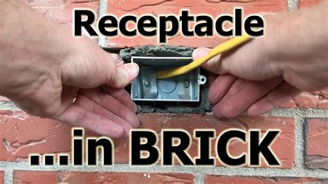 replace electrical box in brick wall|masonry electrical box installation.